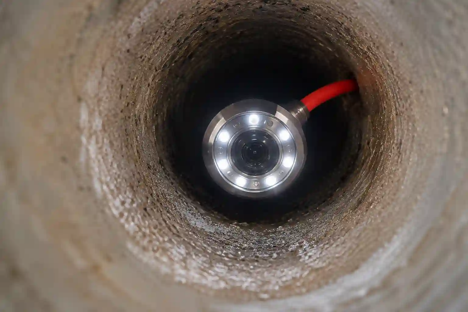 HD camera scanning inside the pipe